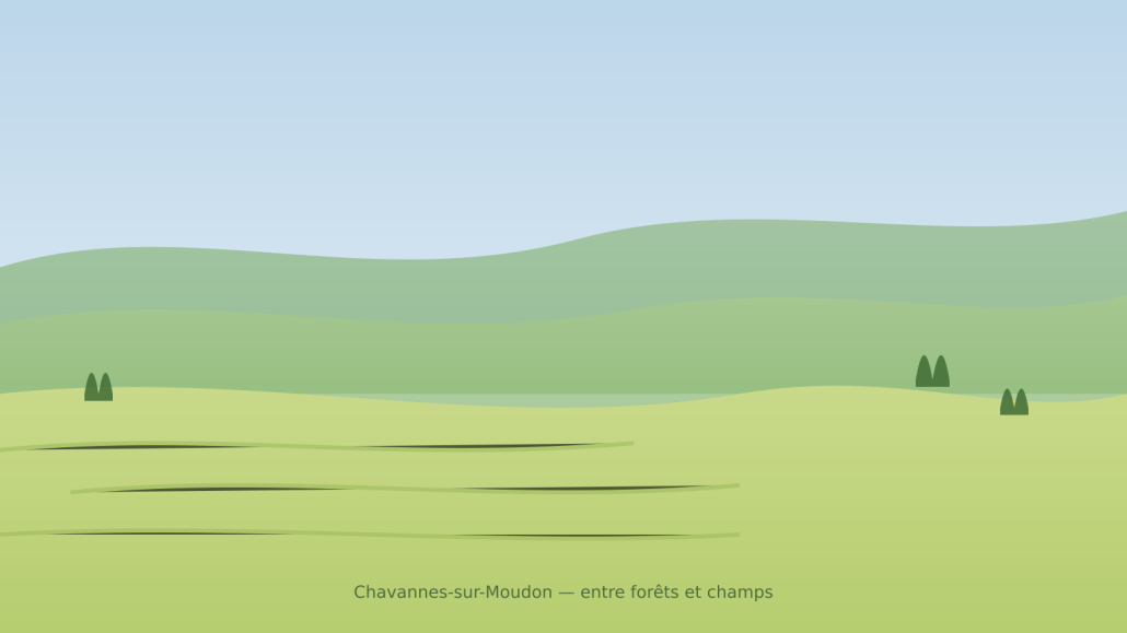 Vue de la campagne autour de Chavannes-sur-Moudon